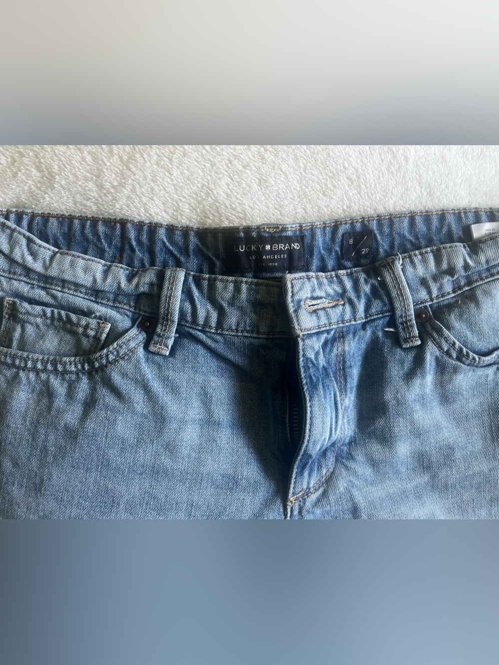 Lucky Brand Woman Blue Low Rise Size 8 Jean Shorts